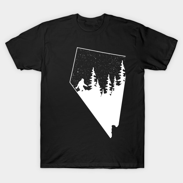 Nevada Bigfoot Gift T-Shirt by Tesszero